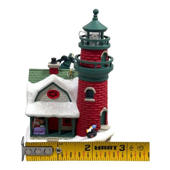 Hallmark 2008 Lighthouse Greeting Christmas Ornament Magic Series Flashing Light - Picture 6 of 9
